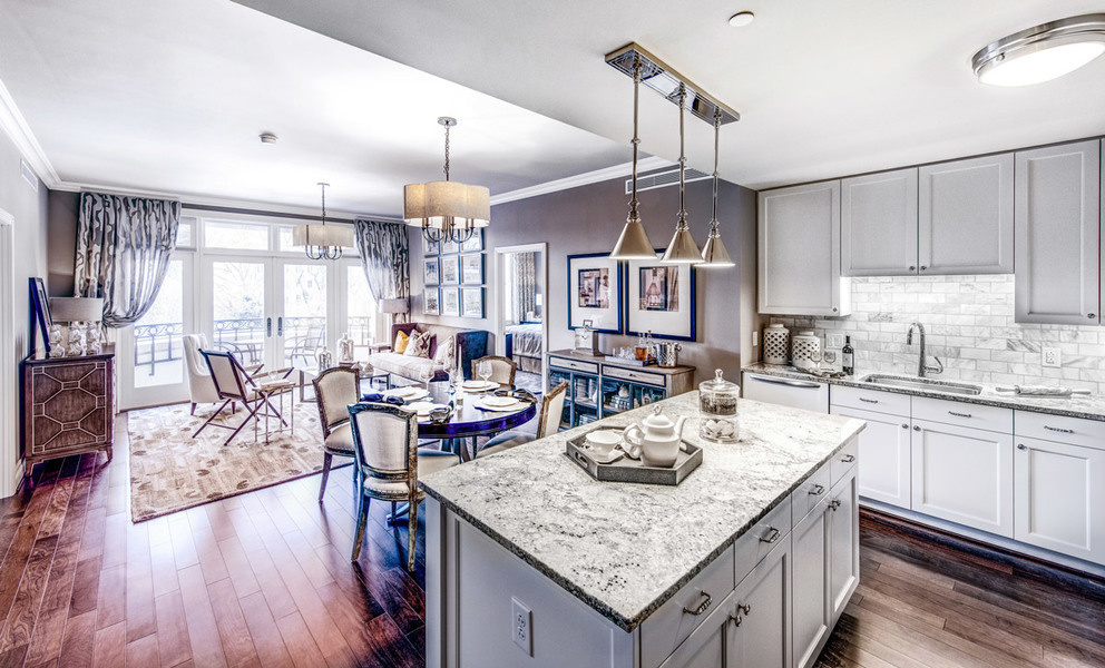 The interior of an apartment at The Woodley, a luxury rental building in Woodley Park.