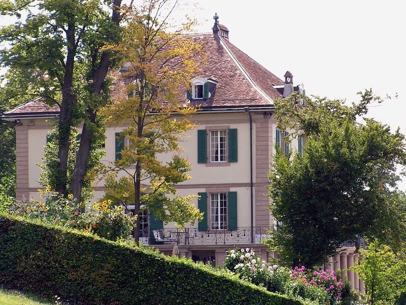 An exterior view of Villa Diodati in Cologny