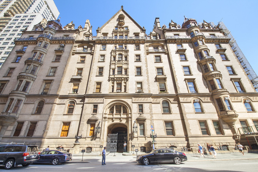 Exterior view of the Dakota building on the Upper West Side.