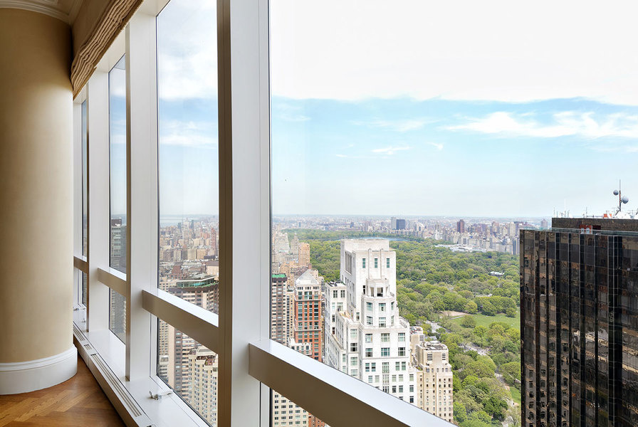 Una vista del Central Park desde el departamento en el Time Warner Center.