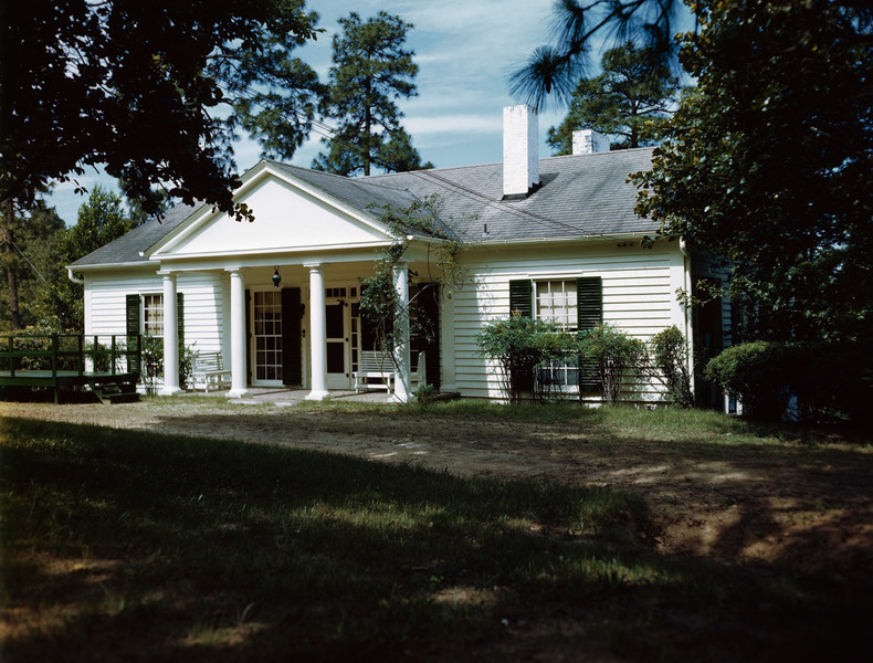 The exterior view of the Little White House in Warm Springs, Georgia.